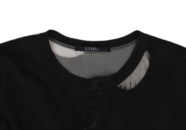 LIMI feu Striped Mesh Layered Long Cardigan K-167551_004