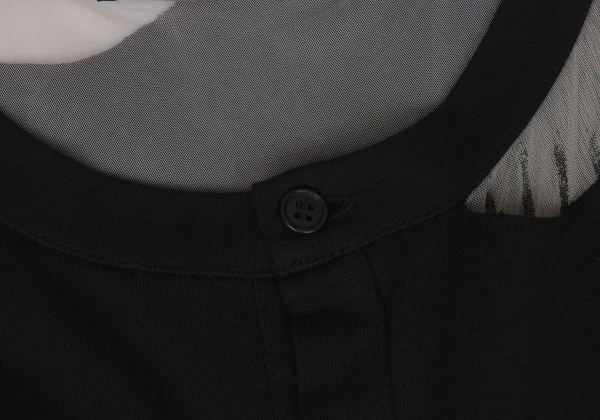 LIMI feu Striped Mesh Layered Long Cardigan K-167551_005