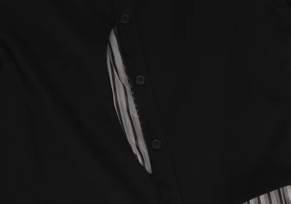 LIMI feu Striped Mesh Layered Long Cardigan K-167551_006