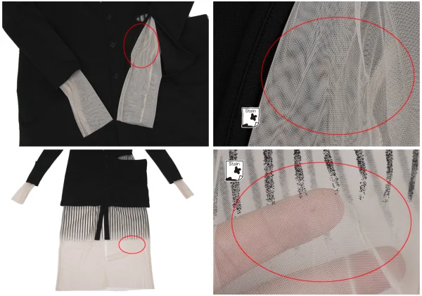 LIMI feu Striped Mesh Layered Long Cardigan K-167551_008