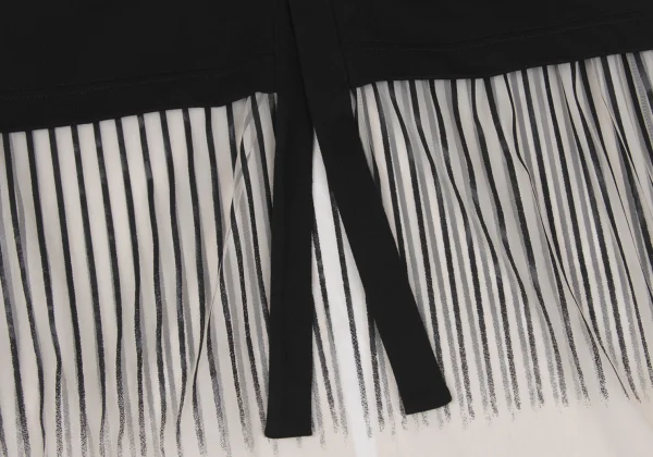 LIMI feu Striped Mesh Layered Long Cardigan K-167551_009