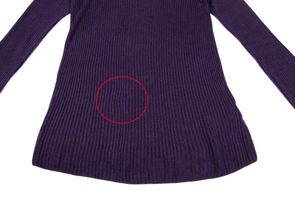 RAGNE KIKAS Yohji Yamamoto Rayon High-neck Rib Knit Sweater K-167555_007