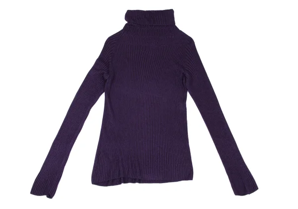 RAGNE KIKAS Yohji Yamamoto Rayon High-neck Rib Knit Sweater K-167555_010