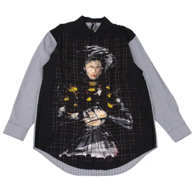 Ground Y×Yasuto Sasada Graphic Print Switching Check Shirt