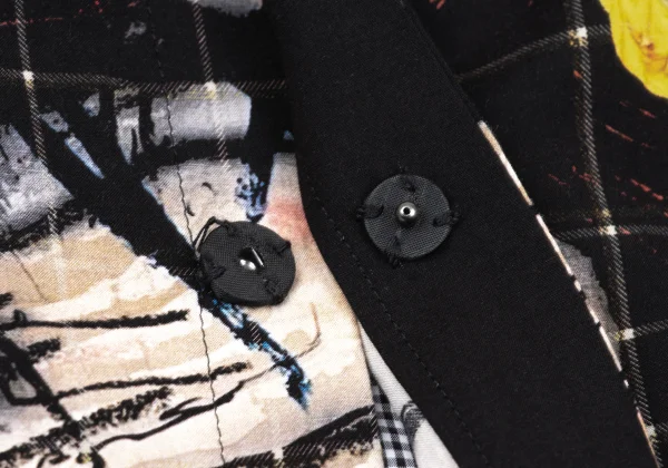 Ground Y×Yasuto Sasada Graphic Print Switching Check Shirt K-167556_011