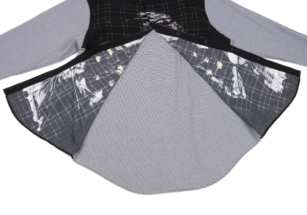 Ground Y×Yasuto Sasada Graphic Print Switching Check Shirt K-167556_012