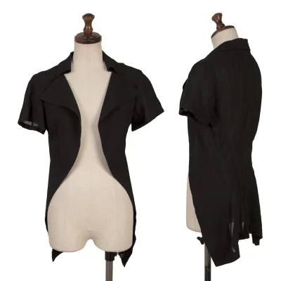 Yohji Yamamoto collections Linen Buttonless Shirt Jacket