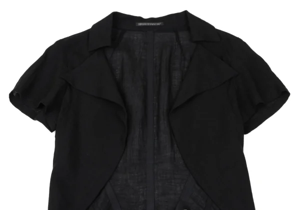 Yohji Yamamoto collections Linen Buttonless Shirt Jacket K-167558_003