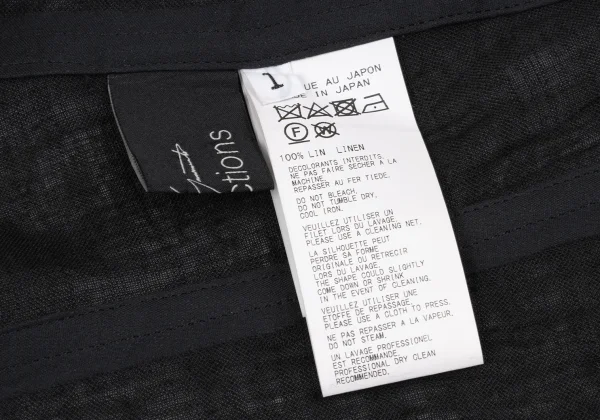 Yohji Yamamoto collections Linen Buttonless Shirt Jacket K-167558_011