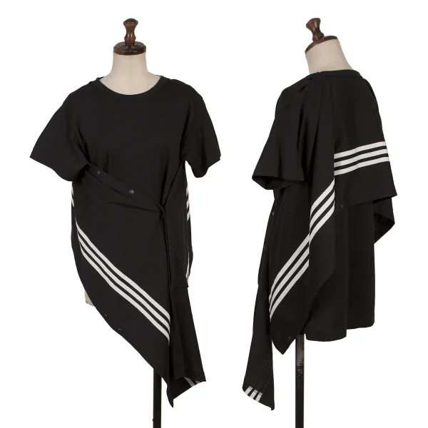 Y-3 Multi Button Wrap Design T Shirt Black S K-167559_001