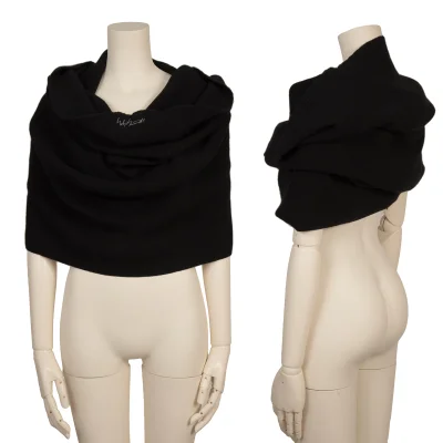 Yohji Yamamoto NOIR Cashmere Blended Wool Rib Knit Snood