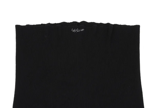 Yohji Yamamoto NOIR Cashmere Blended Wool Rib Knit Snood K-167562_004