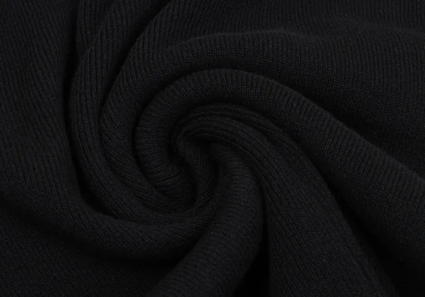 Yohji Yamamoto NOIR Cashmere Blended Wool Rib Knit Snood K-167562_010