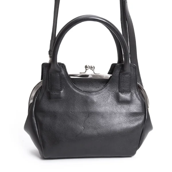 Yohji Yamamoto NOIR Clasp Leather Handbag K-167563_005