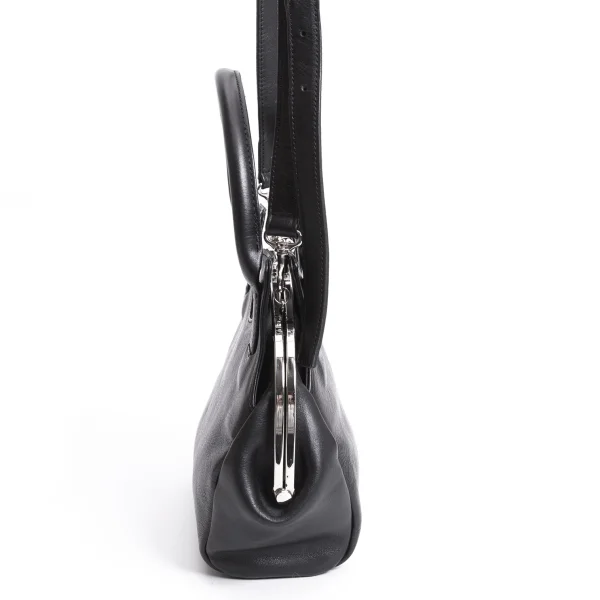 Yohji Yamamoto NOIR Clasp Leather Handbag K-167563_006