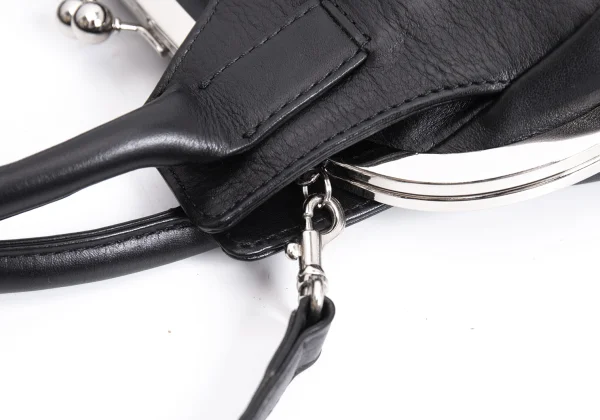 Yohji Yamamoto NOIR Clasp Leather Handbag K-167563_010