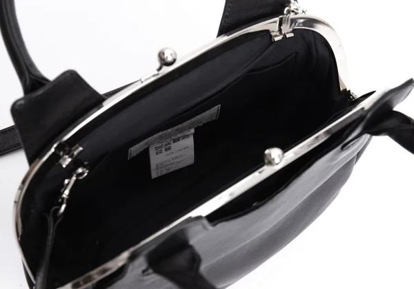 Yohji Yamamoto NOIR Clasp Leather Handbag K-167563_012