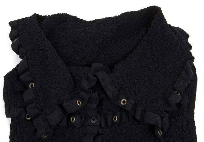 イッセイミヤケISSEY MIYAKE しわ加工デザインベスト 黒M | DC