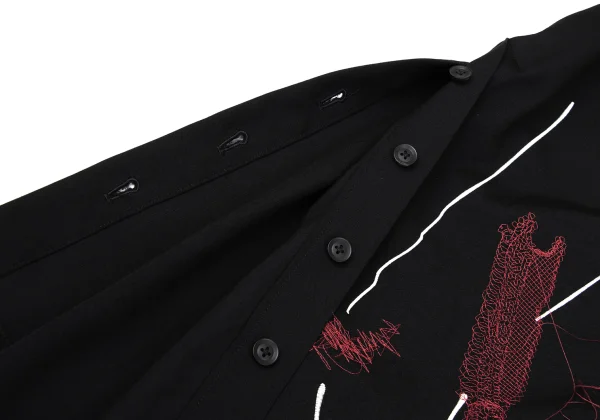 Yohji Yamamoto POUR HOMME×Rie Miyazawa Wool Gaba Embroidery Pants K-167575_015