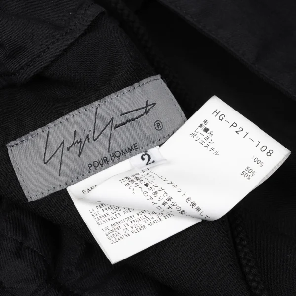 Yohji Yamamoto POUR HOMME×Rie Miyazawa Wool Gaba Embroidery Pants K-167575_019