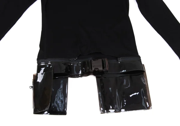 Jean Paul GAULTIER FEMME Cotton Detachable Vinyl Pocket Hem Design Top K-167580_007