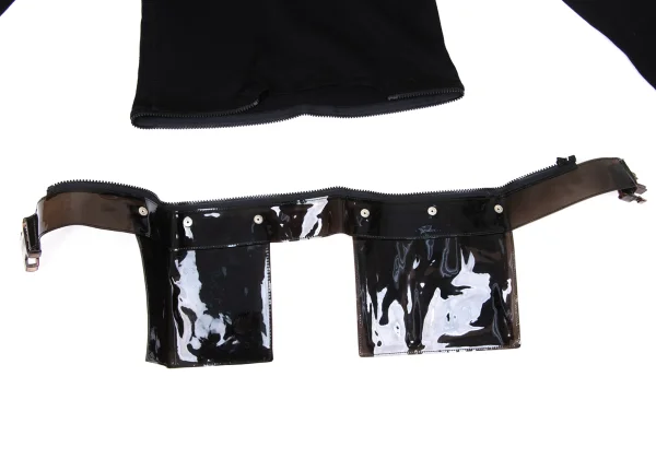 Jean Paul GAULTIER FEMME Cotton Detachable Vinyl Pocket Hem Design Top K-167580_014