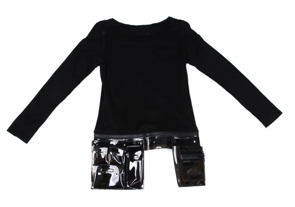 Jean Paul GAULTIER FEMME Cotton Detachable Vinyl Pocket Hem Design Top K-167580_016