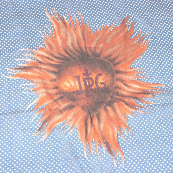 Jean Paul GAULTIER Rayon Poly Logo Heart Print Scarf K-167584_002