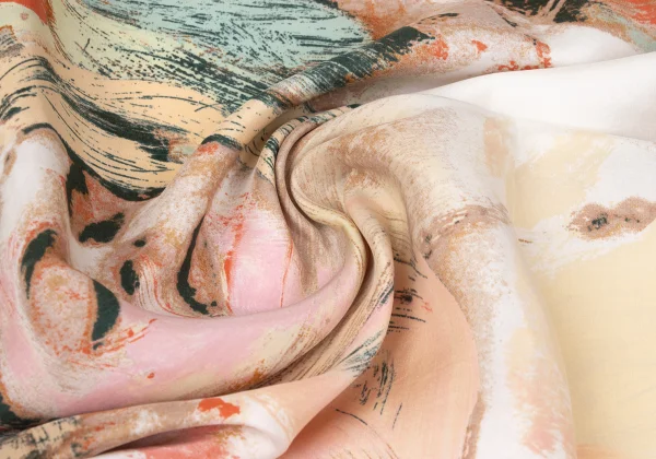 Jean Paul GAULTIER Silk Paint Graphic Printed Scarf K-167587_006