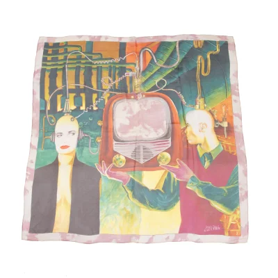 Jean Paul GAULTIER Graphic Printed Chiffon Scarf