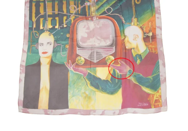 Jean Paul GAULTIER Graphic Printed Chiffon Scarf K-167591_005