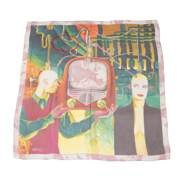 Jean Paul GAULTIER Graphic Printed Chiffon Scarf K-167591_010