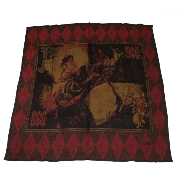 ジャンポールゴルチエJean Paul GAULTIER ジャガード大判ストール ボルドー他