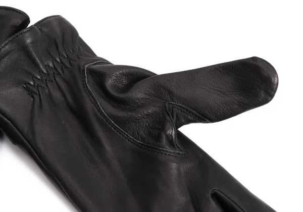 Jean Paul GAULTIER Metal Plate Leather Groves K-167597_005