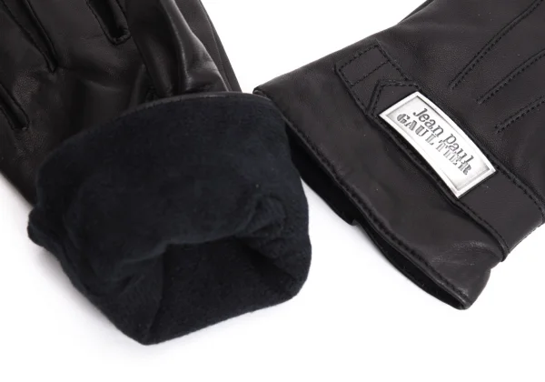 Jean Paul GAULTIER Metal Plate Leather Groves K-167597_007