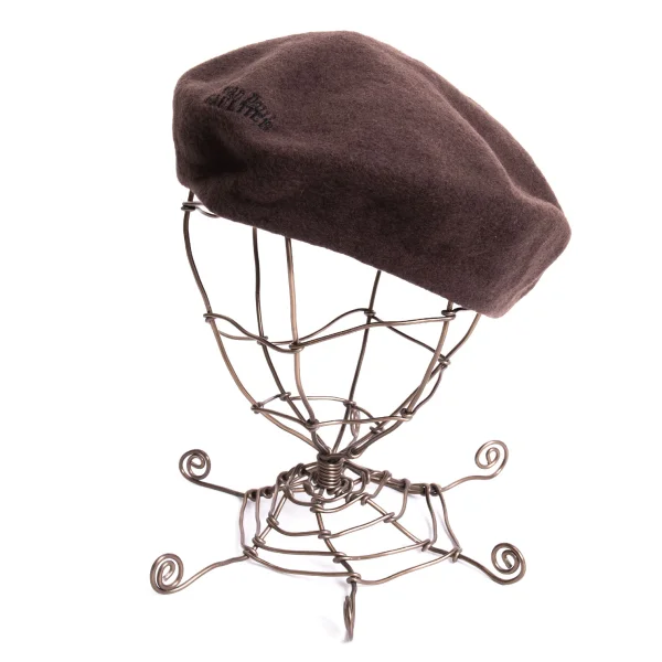 Jean Paul GAULTIER FEMME Logo Embroidery Beret Brown 40 K-167600_001