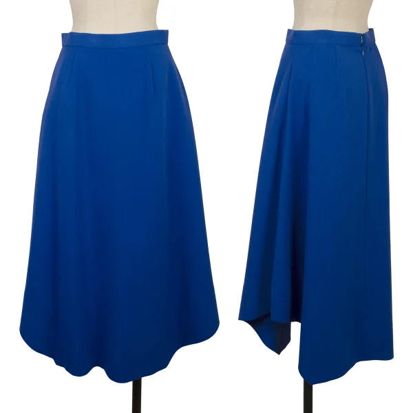 エンフォルドENFOLD ポリレーヨンストレッチフレアスカート  青38