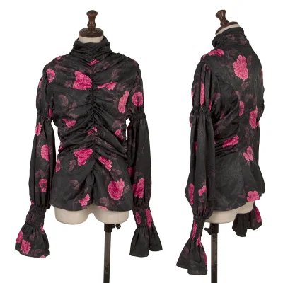 FETICO EMI FUNAYAMA Floral Shirred Design Top