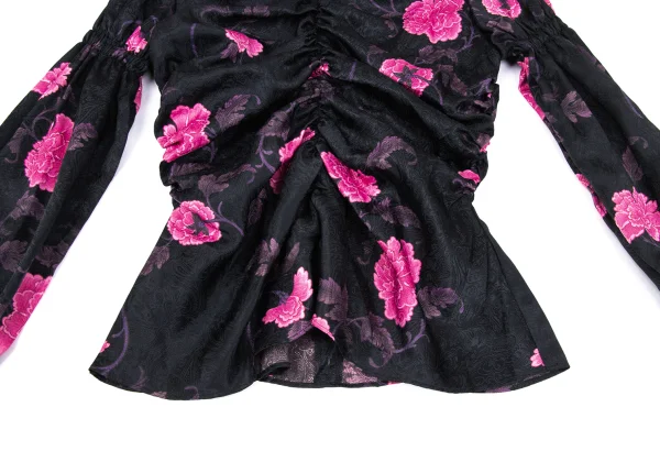 FETICO EMI FUNAYAMA Floral Shirred Design Top K-167607_008