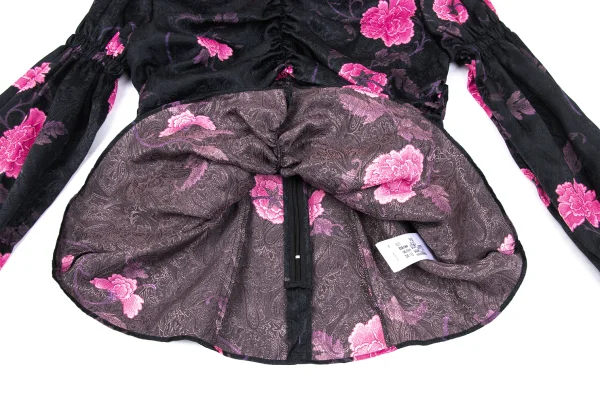 FETICO EMI FUNAYAMA Floral Shirred Design Top K-167607_009