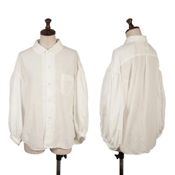 COMME des GARCONS COMME des GARCONS Poly Gather Sleeves Blouse White S K-167619_001