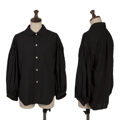 COMME des GARCONS COMME des GARCONS Poly Gather Sleeves Blouse