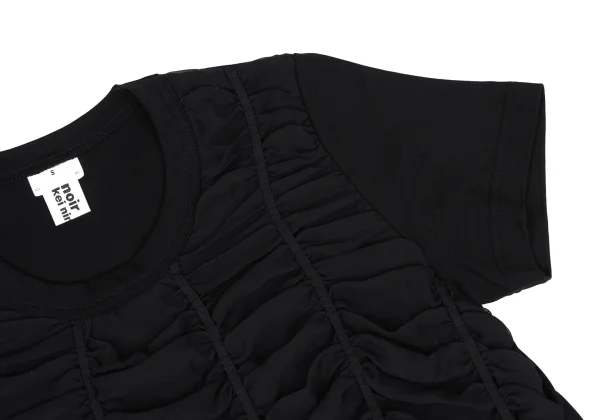 noir kei ninomiya Gather Chiffon Gather Layered T Shirt K-167622_004