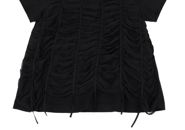 noir kei ninomiya Gather Chiffon Gather Layered T Shirt K-167622_005