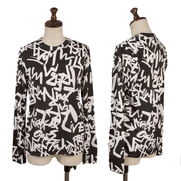 COMME des GARCONS Graffiti Printed T-shirt Black,White S K-167626_001
