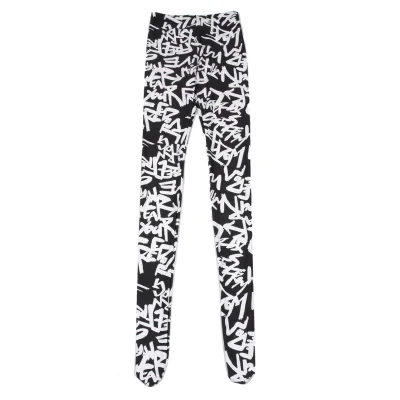 COMME des GARCONS Graffiti Printed Stretch Leggings Pants