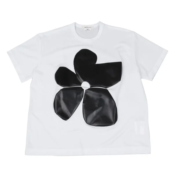 コムデギャルソンCOMME des GARCONS ポリフラワーTシャツ 白黒S