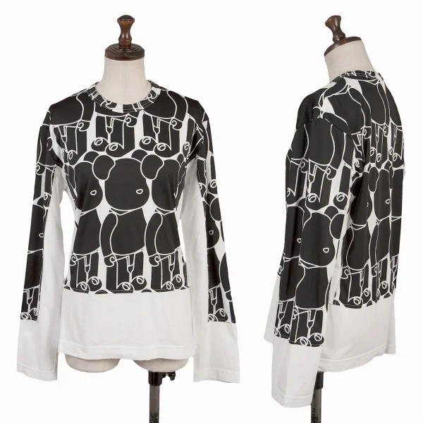 COMME des GARCONS×MEDICOM TOY Bearbrick Printed T-shirt White,Black XS K-167629_001