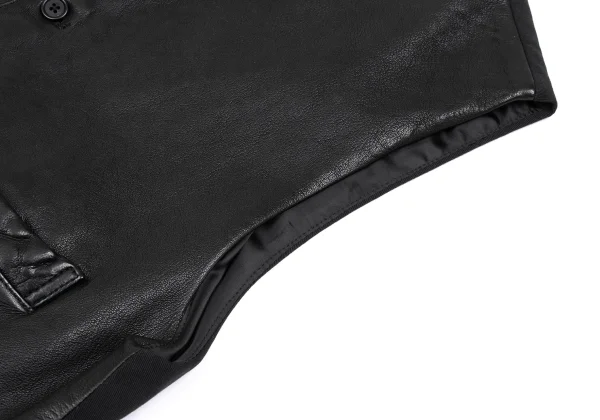 S'YTE Lamb Leather Switching Collarless Vest K-167636_005