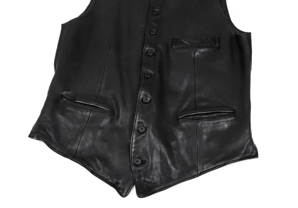 S'YTE Lamb Leather Switching Collarless Vest K-167636_006